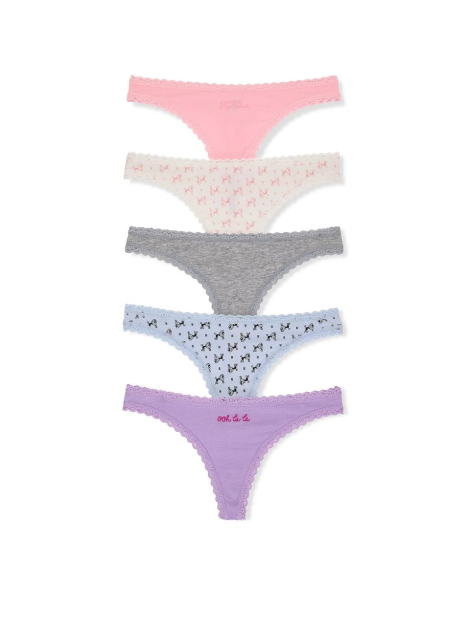 Набор трусиков тонг Victoria's Secret 5шт 1159853378 (Разные цвета S)