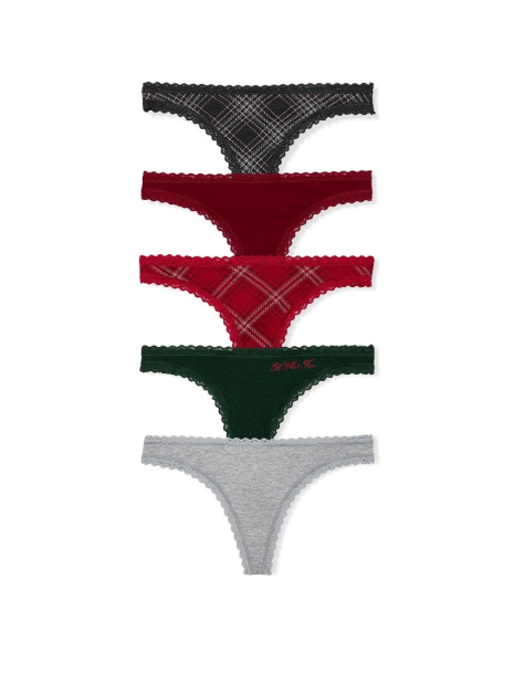 Набор трусиков тонг Victoria's Secret 5 шт 1159853542 (Разные цвета XS)