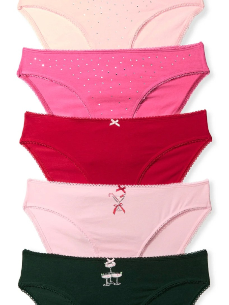 Набор трусиков бикини Victoria's Secret 5 шт 1159855300 (Разные цвета S)