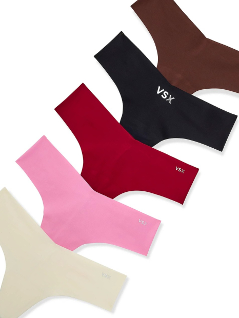 Набор бесшовных трусиков Victoria's Secret тонг 1159857593 (Разные цвета M)