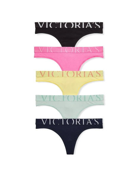 Женские трусики тонг Victoria's Secret набор 1159861079 (Разные цвета M)