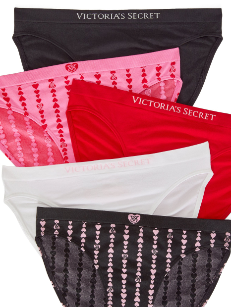 Набор трусиков бикини Victoria's Secret 5 шт 1159861239 (Разные цвета M)