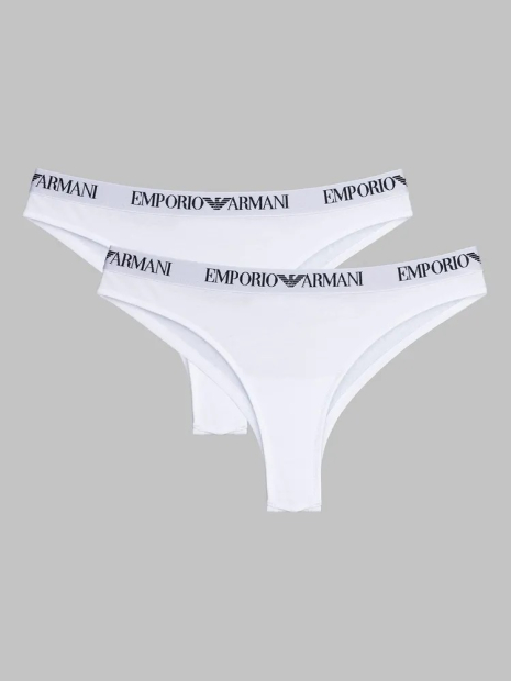 Набор трусиков Emporio Armani бразильяны 2 шт 1159862226 (Белый L)
