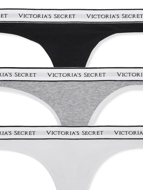 Набор трусиков тонг Victoria's Secret 3 шт 1159862992 (Разные цвета L)