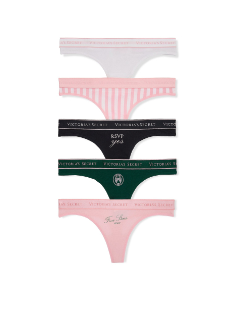 Женские трусики тонг Victoria's Secret набор 1159863952 (Разные цвета M)