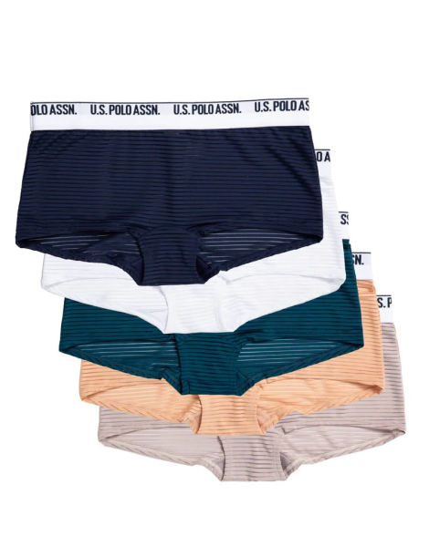 Женские трусики шортики U.S. Polo Assn набор 5 шт 1160779264 (Разные цвета M)