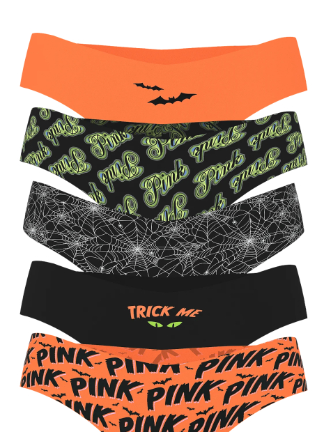 Набор бесшовных трусиков тонг Victoria's Secret Pink 5 шт 1161196449 (Разные цвета S)