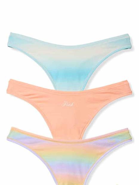 Набор трусиков тонг Victoria's Secret Pink 1161189891 (Разные цвета S)