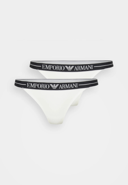 Набор трусиков тонг Emporio Armani 2 шт 1161280100 (Белый XL)