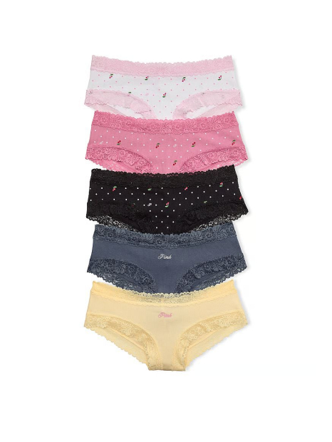 Набор трусиков чики Victoria's Secret Pink 5 шт 1161375688 (Разные цвета XXL)