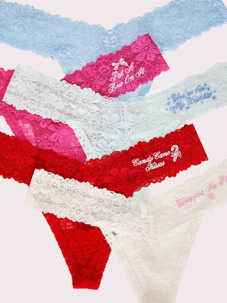Набор трусиков Victoria's Secret Pink тонг 1161380568 (Разные цвета XS)