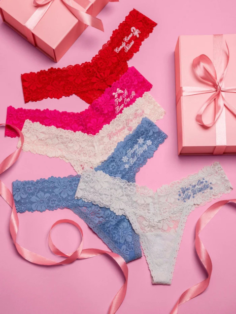 Набор трусиков Victoria's Secret Pink тонг 1161380568 (Разные цвета XS)