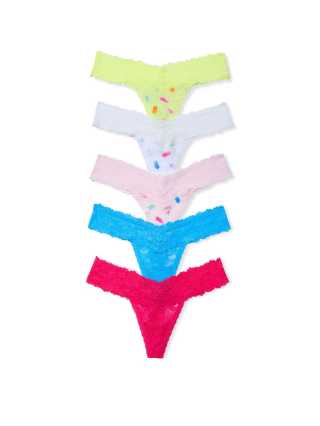 Набор трусиков тонг Victoria's Secret PINK 5 шт 1161691108 (Разные цвета XL)