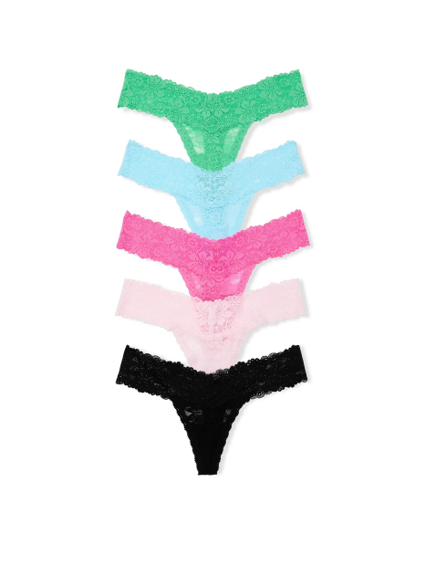 Набор трусиков тонг Victoria's Secret PINK 5 шт 1161750574 (Разные цвета XS)