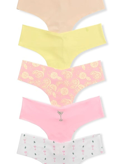 Набор бесшовных трусиков тонг Victoria's Secret 5 шт 1161726071 (Разные цвета S)