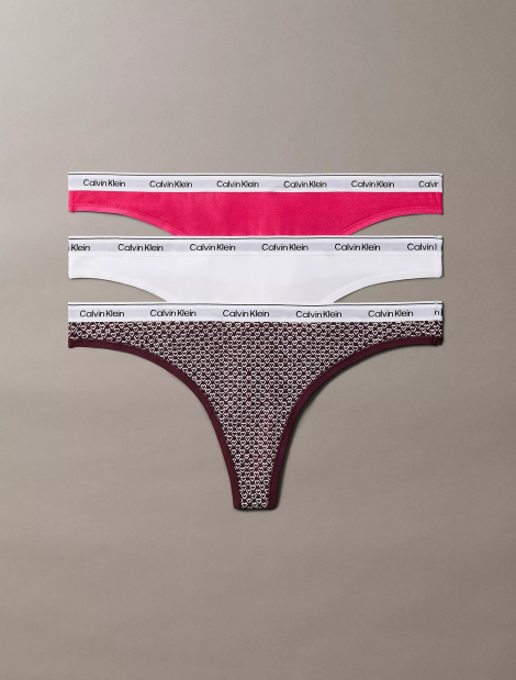 Женские трусики тонг Calvin Klein набор 3 шт 1161922926 (Разные цвета XS)