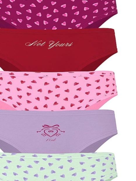 Набор трусиков Victoria's Secret Pink чики 5 шт 1162428106 (Разные цвета XS)