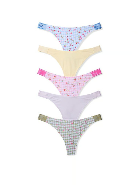 Набір трусиків тонг Victoria's Secret Pink 5 шт 1162638764 (Різні кольори XS)