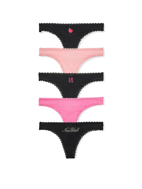 Набор трусиков тонг Victoria's Secret 5 шт 1163343482 (Разные цвета XS)