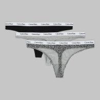 Набор трусиков тонг Calvin Klein 3шт 1159836928 (Черный/Серый XL)
