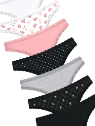 Набор трусиков Victoria's Secret тонг 1159838300 (Разные цвета M)