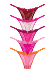 Кружевные женские трусики тонг Victoria's Secret 1159844022 (Разные цвета S)