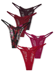 Кружевные женские трусики тонг Victoria's Secret 1159844024 (Разные цвета S)