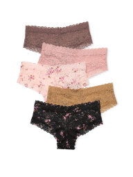 Кружевные трусики чики Victoria's Secret набор 1159844030 (Разные цвета S)