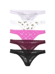 Набір трусиків Victoria's Secret Pink тонг 1159845040 (Різні кольори XXL)