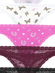 Набір трусиків Victoria's Secret Pink тонг 1159845040 (Різні кольори XXL)