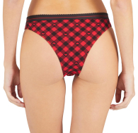 Жіночі трусики бразилії Emporio Armani набір 1159845785 (Чорний/Червоний L)