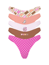 Набор трусиков тонг Victoria's Secret Pink 1159846778 (Разные цвета L)