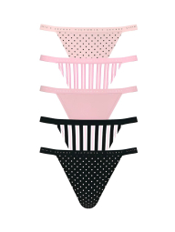 Набор из 5 трусиков Victoria's Secret стринги 1159847804 (Разные цвета S)