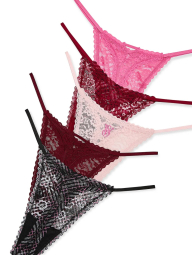 Кружевные женские трусики тонг Victoria's Secret 1159848979 (Разные цвета S)