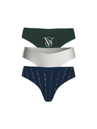 Набор сверкающих бесшовных трусиков Victoria's Secret тонг 1159849597 (Разные цвета M)