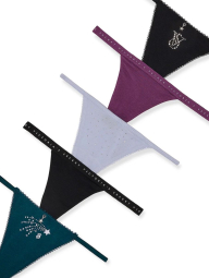 Набор из 5 трусиков Victoria's Secret стринги 1159852079 (Разные цвета M)