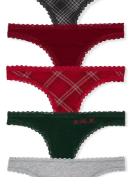 Набор трусиков тонг Victoria's Secret 5 шт 1159853542 (Разные цвета XS)