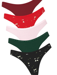 Женские трусики тонг Victoria's Secret набор 1159859155 (Разные цвета XL)
