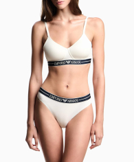 Набор трусиков Emporio Armani бразильяны 2 шт 1159859985 (Молочный S)