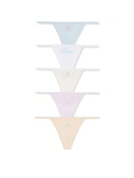 Набор из 5 трусиков Victoria's Secret стринги 1159861669 (Разные цвета S)