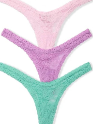 Набор трусиков Victoria's Secret Pink тонг 1159862392 (Разные цвета S)
