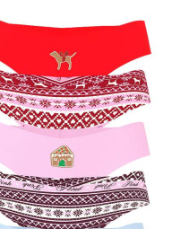 Набор бесшовных трусиков 7 шт Victoria's Secret PINK тонг с принтом 1159862722 (Разные цвета S)