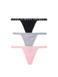 Набор трусиков стрингов Victoria's Secret 3 шт 1159863000 (Разные цвета L)