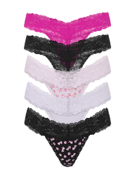 Набір 5 трусиків тонг Victoria's Secret PINK 1159863500 (Різні кольори M)