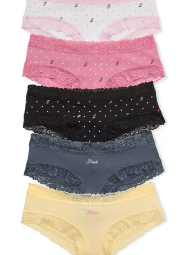 Набор трусиков чики Victoria's Secret Pink 5 шт 1161375688 (Разные цвета XXL)