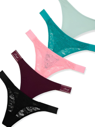 Набор трусиков тонг Victoria's Secret PINK 5 шт 1161751291 (Разные цвета XS)