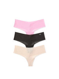 Набор бесшовных трусиков тонг VSX Victoria's Secret 3 шт 1162279833 (Разные цвета XS)