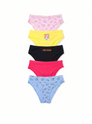 Набор трусиков Victoria's Secret Pink чики 5 шт 1162693632 (Разные цвета S)
