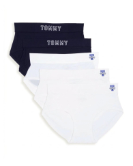 Женские трусики хипстеры Tommy Hilfiger набор 5 шт 1163148639 (Синий/Белый S)