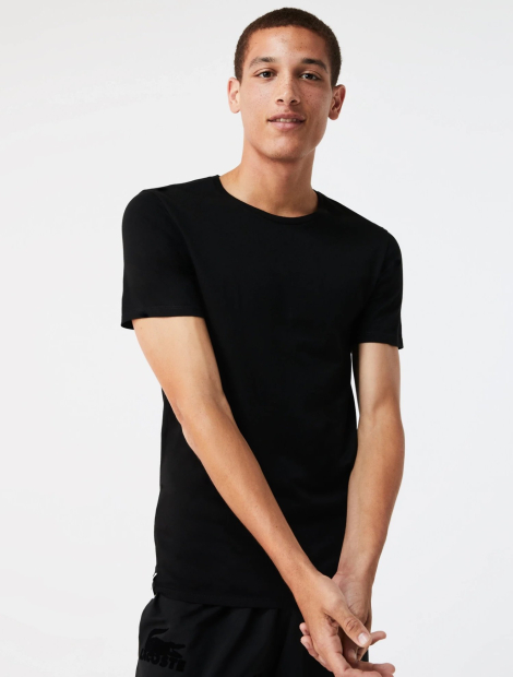 Набор фирменных мужских футболок Lacoste 3 шт 1159864837 (Черный S)